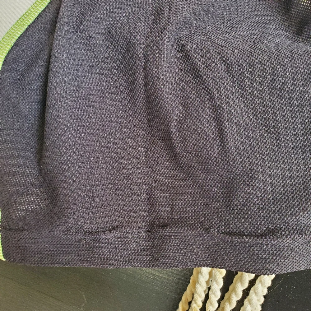 Vintage Adidas sports top, black/green/white, seize M - Picture 5 of 5